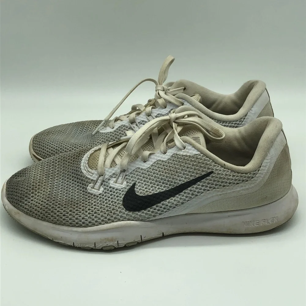 Nike Running Shoes Women's 9.5 Flex TR7 Mesh White/Grey Athletic Sneakers